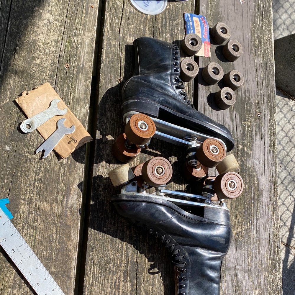 vintage Betty Lytle roller skates by Hyde, from mid-20th century